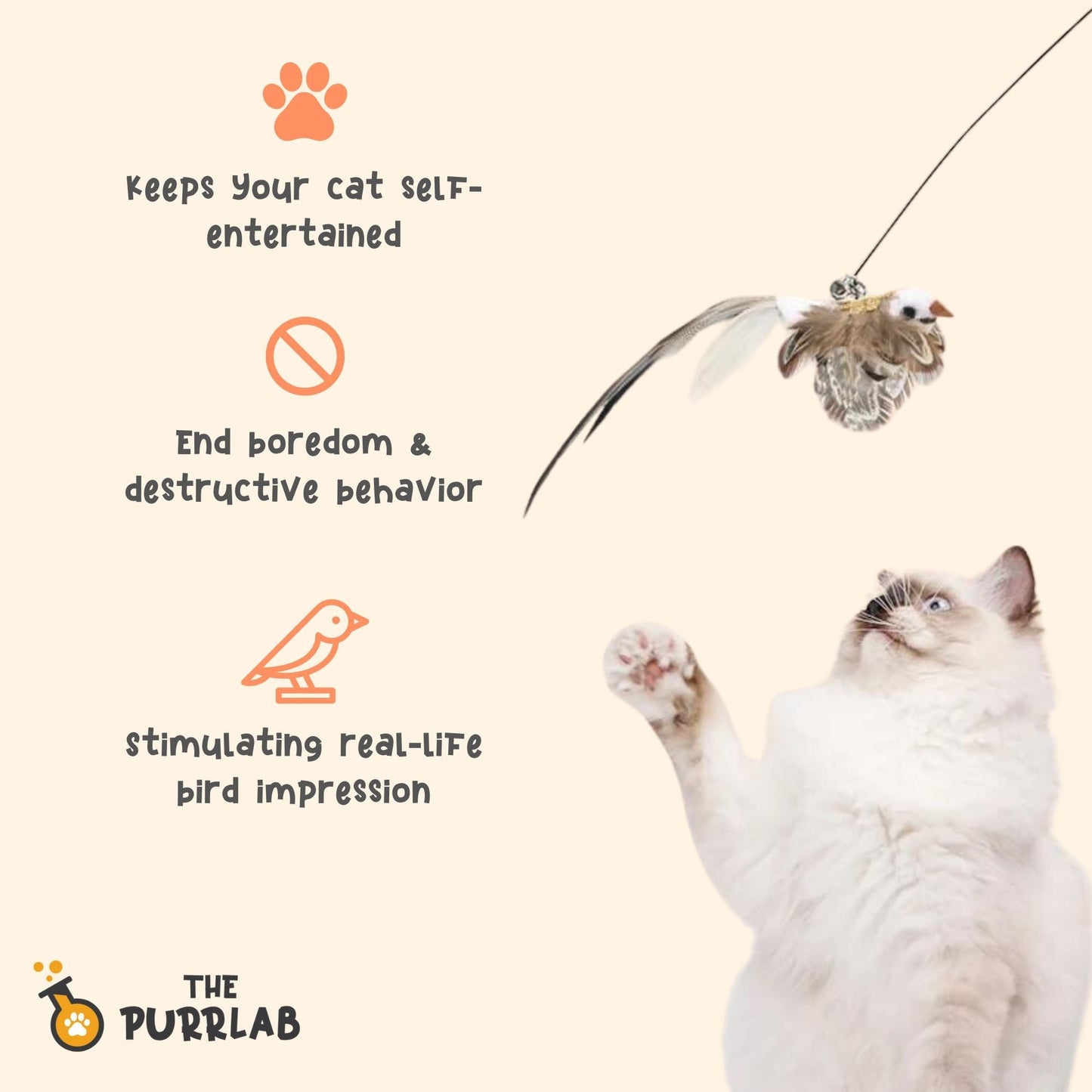 Interactive Cat Feather Toy